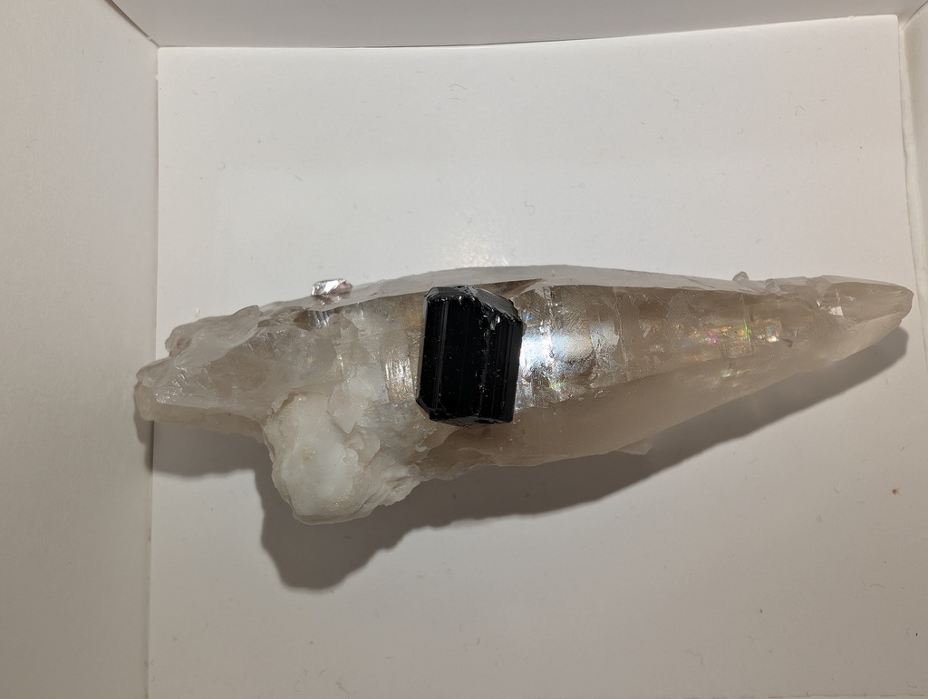 Schorl on Quartz
