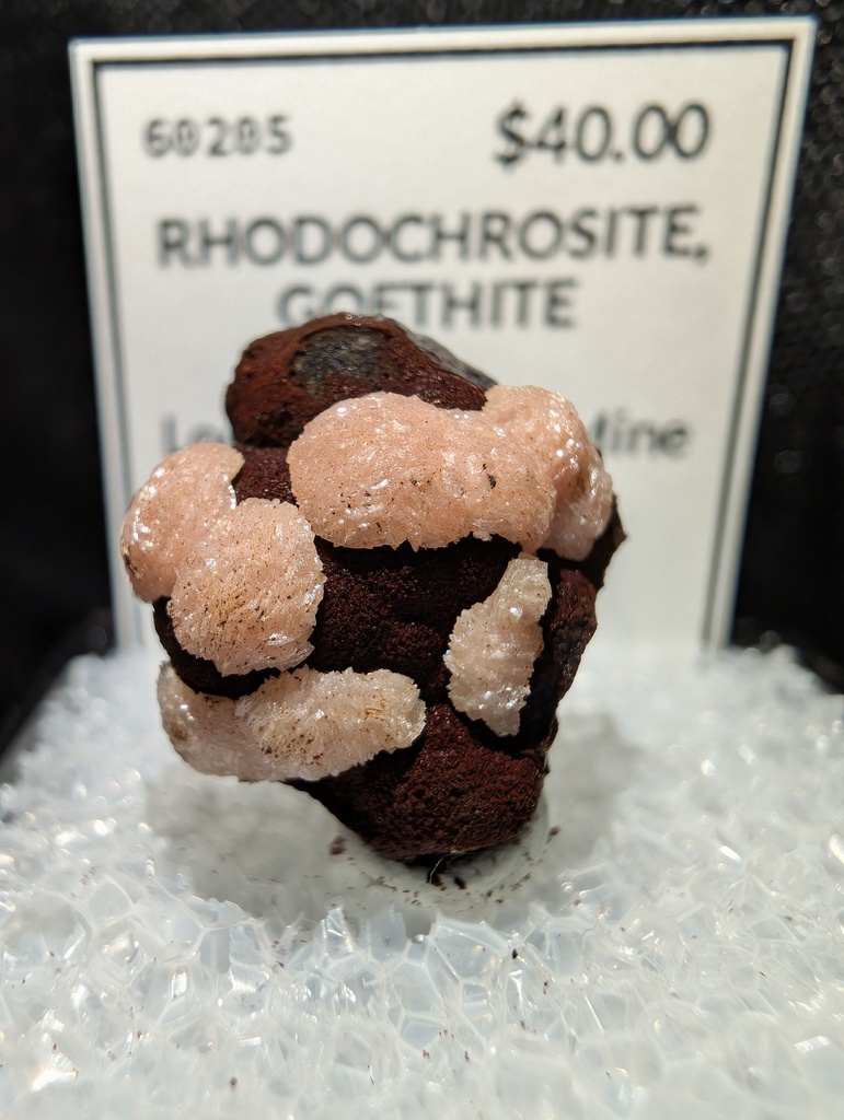 Rhodochrosite, Goethite