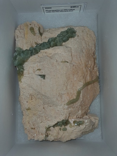 Fluorapatite on Microline