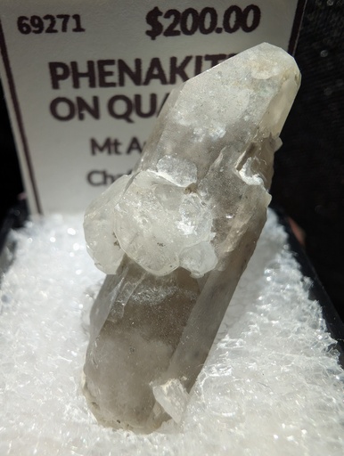 [645] Phenakite On Quartz
