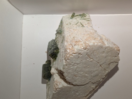 Tourmaline on Microcline