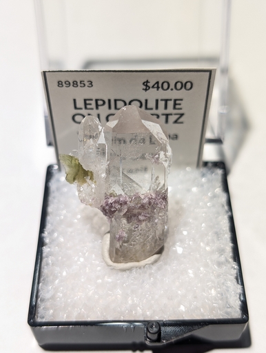Lepidolite on Quartz